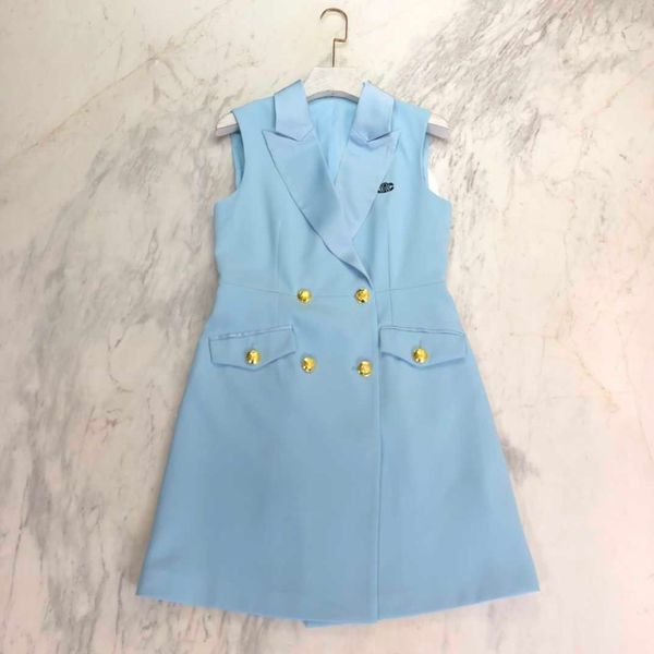 2021 blue golden button women dress milan runway lapel neck sleeveless empire summer dress 052916, Black;gray
2021 blue golden button women dress milan runway lapel neck sleeveless empire summer dress 052916, Black;gray