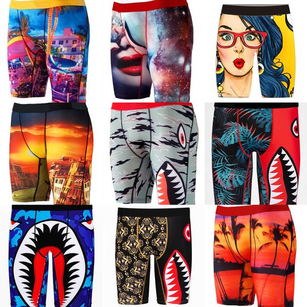quick drying elastic beach shorts for men ice silk printed short pants with bags desinger underwear boxers, White;black
quick drying elastic beach shorts for men ice silk printed short pants with bags desinger underwear boxers, White;black