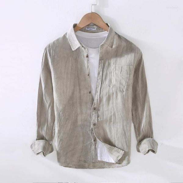 men's casual shirts designer long sleeve linen brand men trend crumpled retro shirt for camisas de hombre chemisemen's eldd22, White;black
men's casual shirts designer long sleeve linen brand men trend crumpled retro shirt for camisas de hombre chemisemen's eldd22, White;black