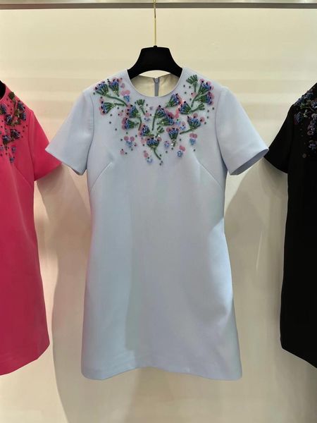 party dresses 2022 women's fashion summer temperament short sleeve dress, White;black
party dresses 2022 women's fashion summer temperament short sleeve dress, White;black