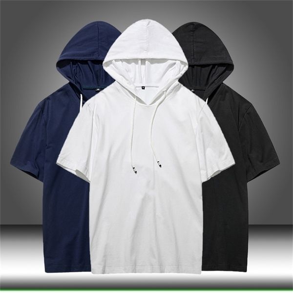 summer men tshirt casual solid loose hooded tees shirts male sportswear hoodie short sleeve mens t-shirt clothing 220423, White;black
summer men tshirt casual solid loose hooded tees shirts male sportswear hoodie short sleeve mens t-shirt clothing 220423, White;black