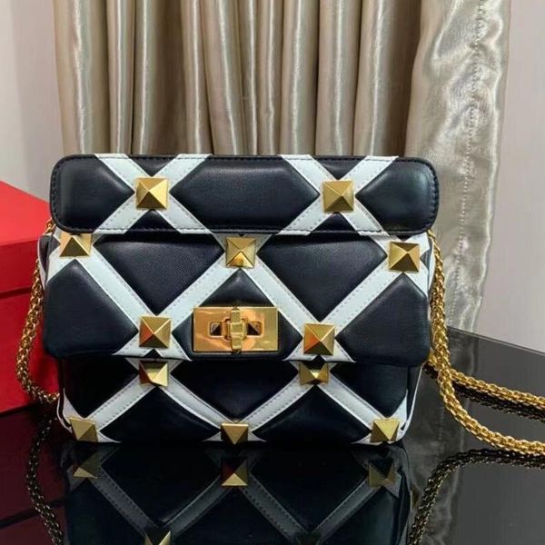 crossbody bag stud handbag rivet quilted sheepkin leather detchable handle tote patchwork color sliding chain retro bronze hardware spike cl
crossbody bag stud handbag rivet quilted sheepkin leather detchable handle tote patchwork color sliding chain retro bronze hardware spike cl