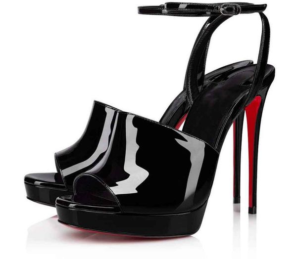 luxury summer red miradona sandals shoes for women round toe high heels patent leather pumps discount footwear party dress evening, Black
luxury summer red miradona sandals shoes for women round toe high heels patent leather pumps discount footwear party dress evening, Black