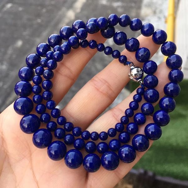 natural blue lapis lazuli pendant round beads women men party new gift reiki stone crystal necklace 4-10mm aaaaa, Silver
natural blue lapis lazuli pendant round beads women men party new gift reiki stone crystal necklace 4-10mm aaaaa, Silver