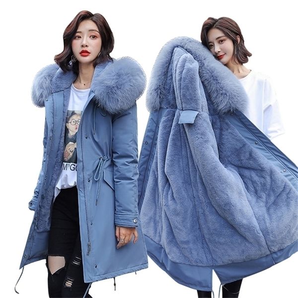 & 30 degree jacket parkas hooded fur collar thick section warm winter women jackets y201012, Black
& 30 degree jacket parkas hooded fur collar thick section warm winter women jackets y201012, Black