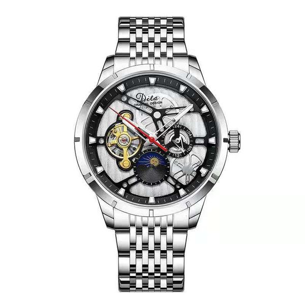 wristwatches mechanical watch mark wafer automatic men's watches pure steel waterproof, Slivery;brown
wristwatches mechanical watch mark wafer automatic men's watches pure steel waterproof, Slivery;brown