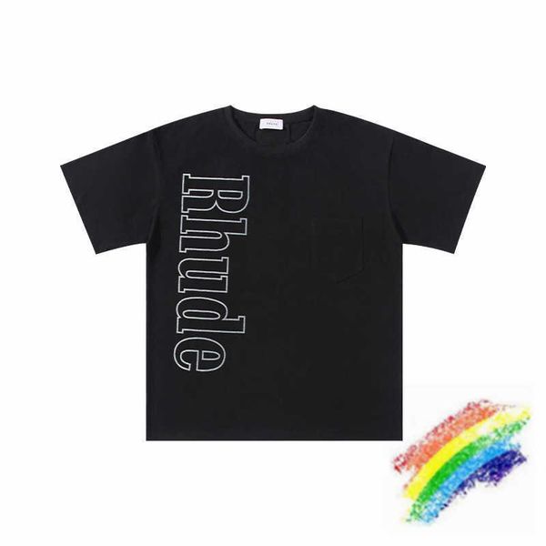 brand designer men t shirt rhude vintage t-shirt men women 1 wash chest pocket tee slightly oversized short sleeve, White;black
brand designer men t shirt rhude vintage t-shirt men women 1 wash chest pocket tee slightly oversized short sleeve, White;black