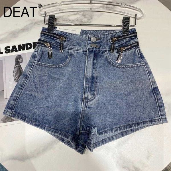 deat women punk style straight denim shorts solid color high waist double zipper fashion spring summer 11b642 210709, White;black
deat women punk style straight denim shorts solid color high waist double zipper fashion spring summer 11b642 210709, White;black