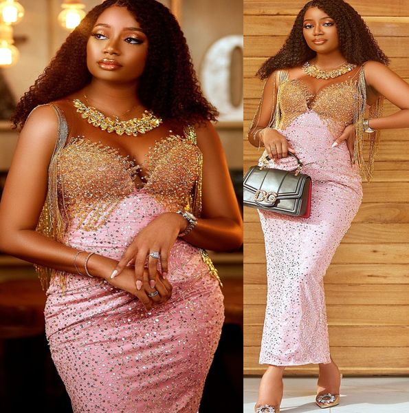 2022 plus size arabic aso ebi pink luxurious sparkly prom dresses sheer neck evening formal party second reception birthday engagement gowns, Black
2022 plus size arabic aso ebi pink luxurious sparkly prom dresses sheer neck evening formal party second reception birthday engagement gowns, Black