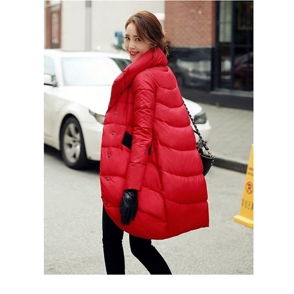 winter loose thick black red navy blue puffer down jacket for womens and long sections womens coats 201209
winter loose thick black red navy blue puffer down jacket for womens and long sections womens coats 201209