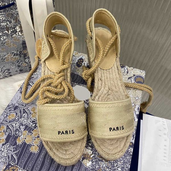 summer lady wedge sandals pattern jacquard embroidered fisherman shoes open toe 9.5cm high-heeled lace up weave beach casual sandal with box, Black
summer lady wedge sandals pattern jacquard embroidered fisherman shoes open toe 9.5cm high-heeled lace up weave beach casual sandal with box, Black