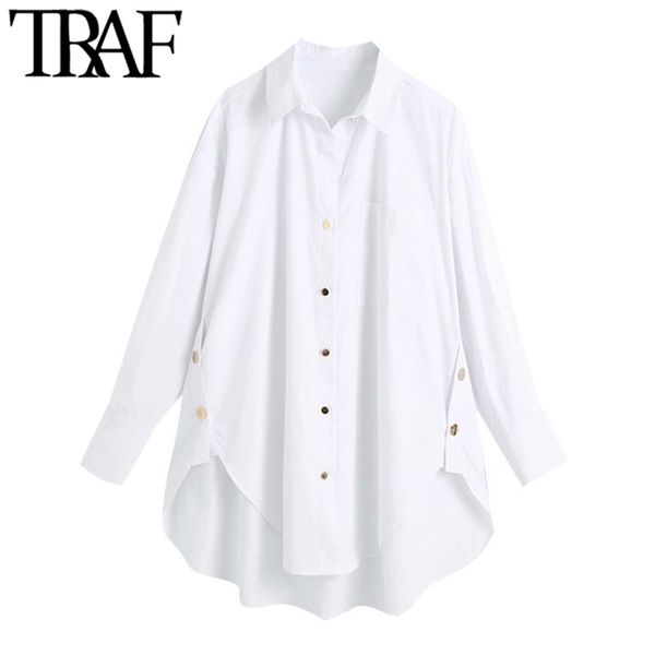 traf women fashion with side buttons loose asymmetrical blouses vintage long sleeve pockets female shirts chic 210308, White
traf women fashion with side buttons loose asymmetrical blouses vintage long sleeve pockets female shirts chic 210308, White
