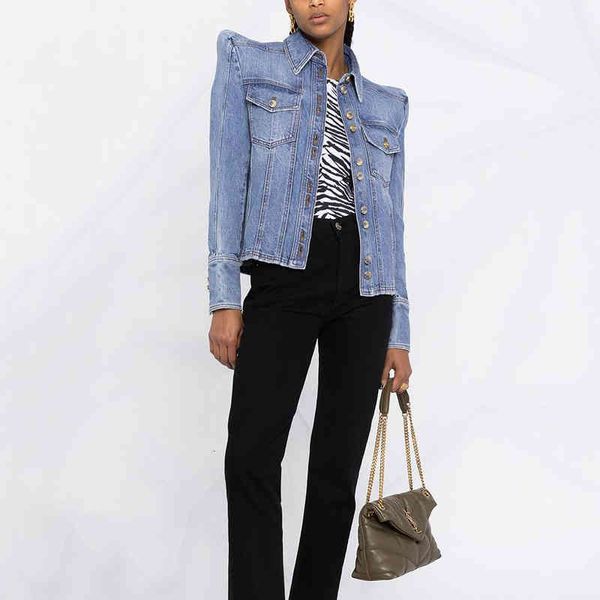 women's jackets summer all-match fashion custom shoulder pad denim jacket, classic pointed lapel jacket zwh1, Black;brown
women's jackets summer all-match fashion custom shoulder pad denim jacket, classic pointed lapel jacket zwh1, Black;brown