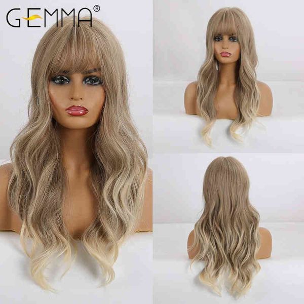 gemma ombre light brown ash gray blonde long wavy wigs with bangs cosplay synthetic for women high temperature fake hair220511, Black
gemma ombre light brown ash gray blonde long wavy wigs with bangs cosplay synthetic for women high temperature fake hair220511, Black