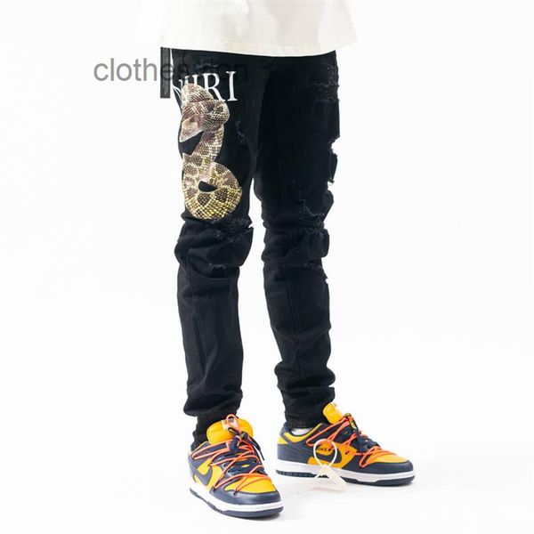 trendy 2022 designer amirs jeans brand washed old black worn out perforated letter print slim fit men's street214l, Blue
trendy 2022 designer amirs jeans brand washed old black worn out perforated letter print slim fit men's street214l, Blue