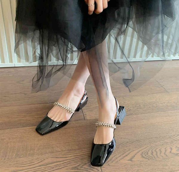 sandals spring and summer one line diamond belt back empty baotou sandals women's square head shallow mouth thick heel mary jane u504, Black
sandals spring and summer one line diamond belt back empty baotou sandals women's square head shallow mouth thick heel mary jane u504, Black