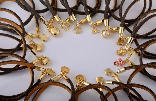 fashion bracelet classic flat brown brand designers bangle leather for women men metal charm bracelets with box dustbag, Golden;silver
fashion bracelet classic flat brown brand designers bangle leather for women men metal charm bracelets with box dustbag, Golden;silver