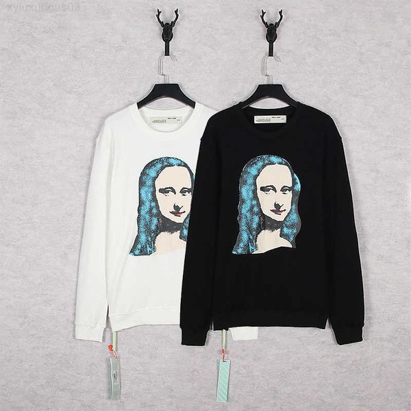high off brand style chao street round neck pullover sweater mona lisa oil painting bottom coat, Black
high off brand style chao street round neck pullover sweater mona lisa oil painting bottom coat, Black