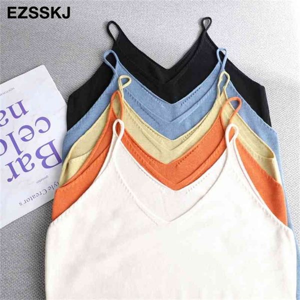 chic basic v-neck camisole summer knit strap tank women basiccamis female casual solid knit tank vest 210401, White
chic basic v-neck camisole summer knit strap tank women basiccamis female casual solid knit tank vest 210401, White