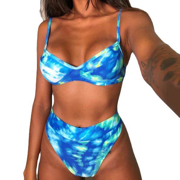 women's swimwear 2022 women tie dye bikini set beach bathing suit high waist swimsuit push up for girls swim femme #py, White;black
women's swimwear 2022 women tie dye bikini set beach bathing suit high waist swimsuit push up for girls swim femme #py, White;black