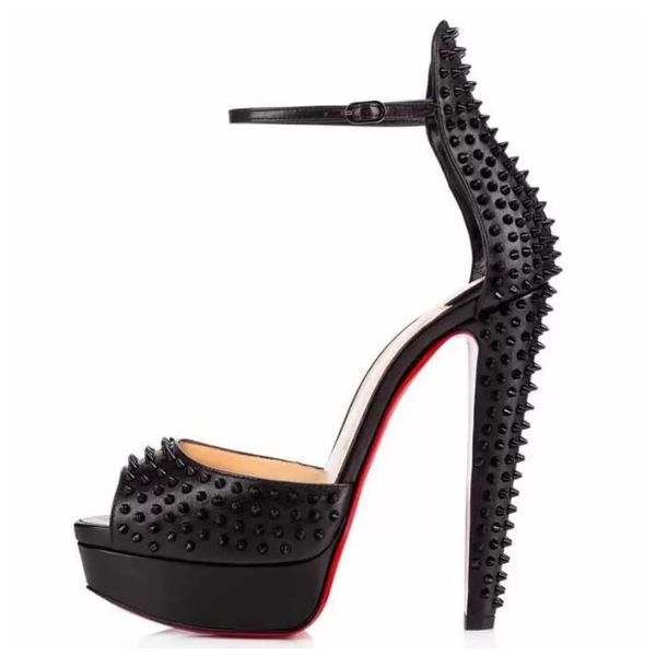 luxurious brands high heel sandals comfort platform spikes shoes high heels eu35-43 box, Black
luxurious brands high heel sandals comfort platform spikes shoes high heels eu35-43 box, Black