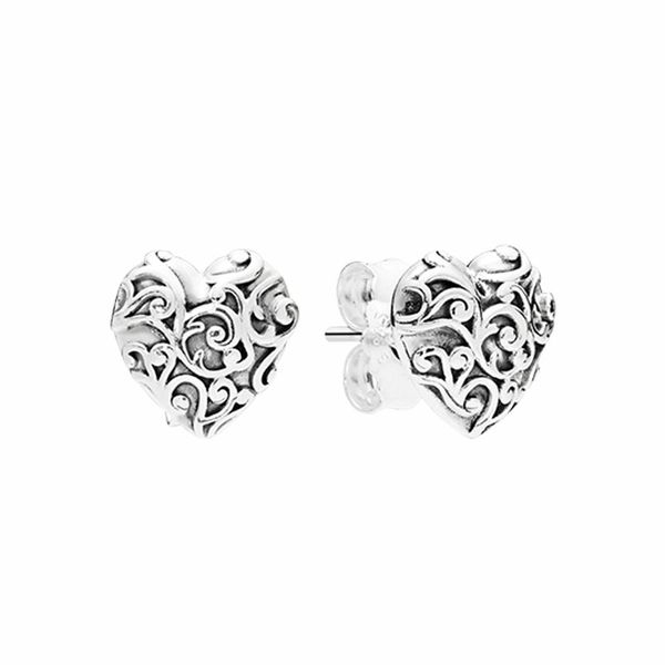 authentic 925 sterling silver vintage love heart stud earrings with original box for pandora women girls gift earrings set designer jewelry, Golden;silver
authentic 925 sterling silver vintage love heart stud earrings with original box for pandora women girls gift earrings set designer jewelry, Golden;silver