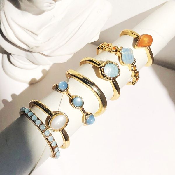 6 styles trendy boho midi knuckle ring set for women crystal geometric finger rings fashion bohemian jewelry, Golden;silver
6 styles trendy boho midi knuckle ring set for women crystal geometric finger rings fashion bohemian jewelry, Golden;silver