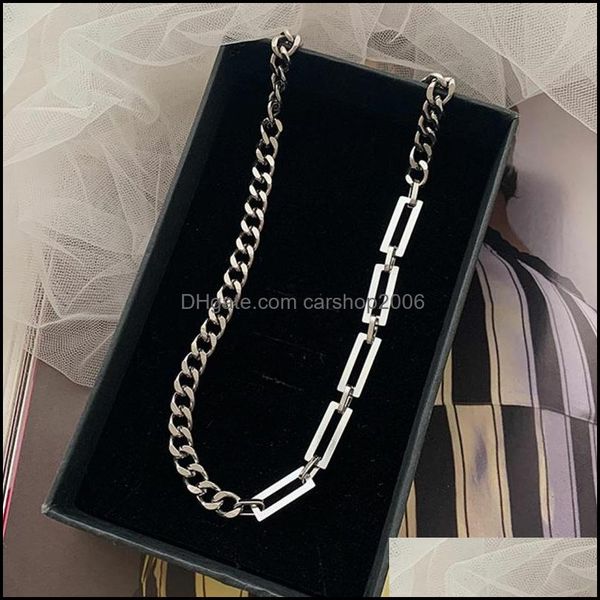 pendant necklaces pendants jewelry cold wind personality stitching chain titanium steel necklace simple wild hip-hop femal dhady, Silver
pendant necklaces pendants jewelry cold wind personality stitching chain titanium steel necklace simple wild hip-hop femal dhady, Silver