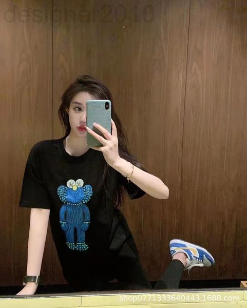 women's t-shirt designer chaopai 2022 spring new korean cartoon sesame street drill round neck pullover loose foreign style aging t-shi, White
women's t-shirt designer chaopai 2022 spring new korean cartoon sesame street drill round neck pullover loose foreign style aging t-shi, White