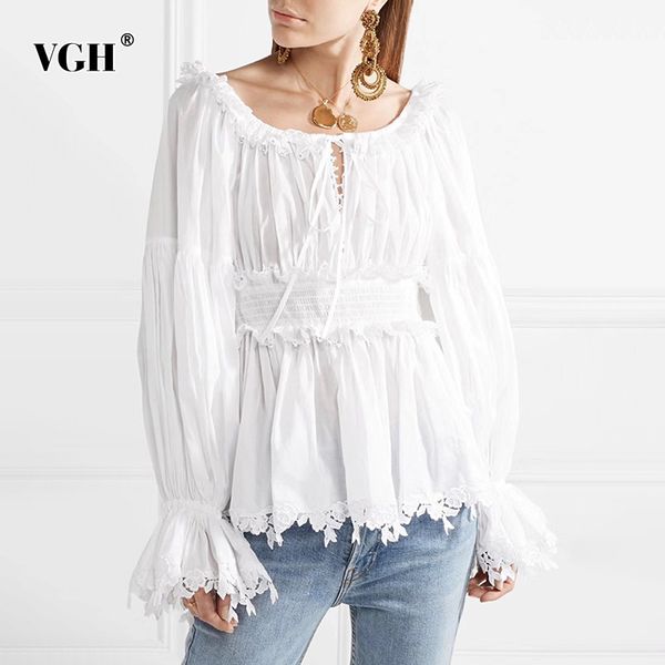 casual loose elegant shirts for women slash collar flare long sleeve lace up high waist patchwork blouses female fashion 210507, White
casual loose elegant shirts for women slash collar flare long sleeve lace up high waist patchwork blouses female fashion 210507, White