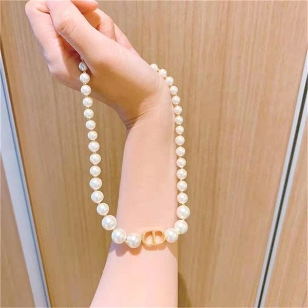 2022 fashion 20% off designer jewelry d di family new letter pearl bracelet women's light luxury style versatile personalized necklace, Black
2022 fashion 20% off designer jewelry d di family new letter pearl bracelet women's light luxury style versatile personalized necklace, Black