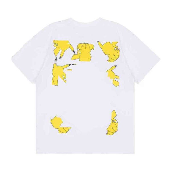 off men's t-shirts summer new cartoon print short sleeve t-shirt and couple's bottom shirt printed letter x the back, White;black
off men's t-shirts summer new cartoon print short sleeve t-shirt and couple's bottom shirt printed letter x the back, White;black