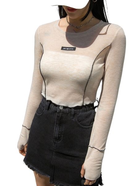 dazy letter patched stitching thumb holes crop tee x5ei#, White
dazy letter patched stitching thumb holes crop tee x5ei#, White