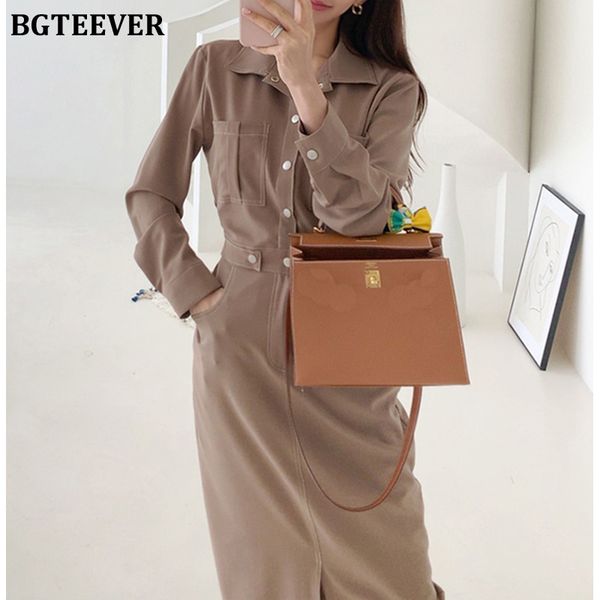 autumn winter lapel buttons women dress long sleeve single-breasted front split female straight dress 2021 ol vestidos, Black;gray
autumn winter lapel buttons women dress long sleeve single-breasted front split female straight dress 2021 ol vestidos, Black;gray