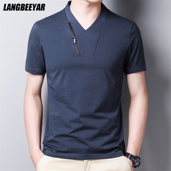 95% cotton 5% spandex brand summer t shirt for men v neck plain short sleeve casual fashion men clothes 220504, White;black 
95% cotton 5% spandex brand summer t shirt for men v neck plain short sleeve casual fashion men clothes 220504, White;black