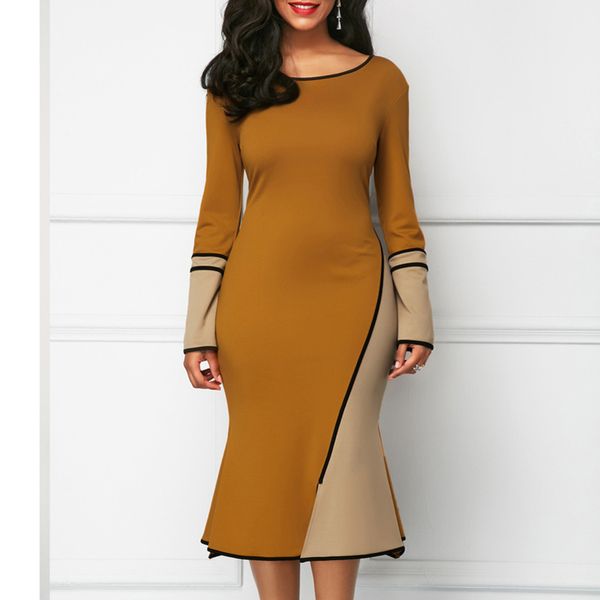 summer autumn women casual plus size slim ruffles pathwork dresses elegant vintage mermaid long party dress 5xl y200805, Black;pink
summer autumn women casual plus size slim ruffles pathwork dresses elegant vintage mermaid long party dress 5xl y200805, Black;pink