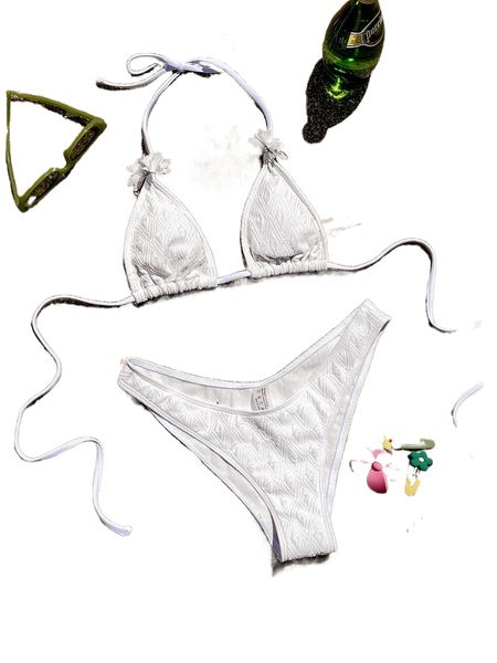 tied backless appliques bikini swimsuit 54vo#, White;black
tied backless appliques bikini swimsuit 54vo#, White;black
