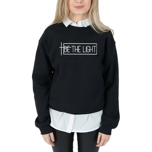be the light faith women sweatshirt christ clothing full long sleeve shirt plus size cotton fashion pullover drop shipping y200610, Black
be the light faith women sweatshirt christ clothing full long sleeve shirt plus size cotton fashion pullover drop shipping y200610, Black