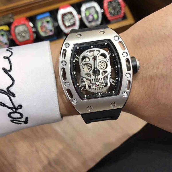 luxury watches for mens mechanical watch richa skull barrel rm052 mechanical watch men's hollow calendar automatic sports square swiss, Slivery;brown
luxury watches for mens mechanical watch richa skull barrel rm052 mechanical watch men's hollow calendar automatic sports square swiss, Slivery;brown