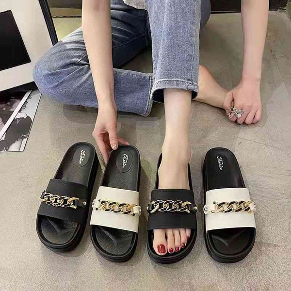 high-grade chain bottom sandals for women to wear in summer 2022 brand luxury fashion design ladies slippers, Black
high-grade chain bottom sandals for women to wear in summer 2022 brand luxury fashion design ladies slippers, Black