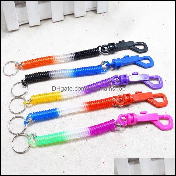 keychain with clip spring coil cord tether flexible theftproof stretch elastic lanyard keyring fashion key chain ring random color drop deli, Slivery;golden
keychain with clip spring coil cord tether flexible theftproof stretch elastic lanyard keyring fashion key chain ring random color drop deli, Slivery;golden