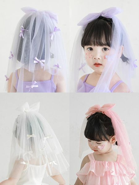 hair accessories girls cute birthday veil handmade bow 2022 summer children's princess style, Slivery;white
hair accessories girls cute birthday veil handmade bow 2022 summer children's princess style, Slivery;white