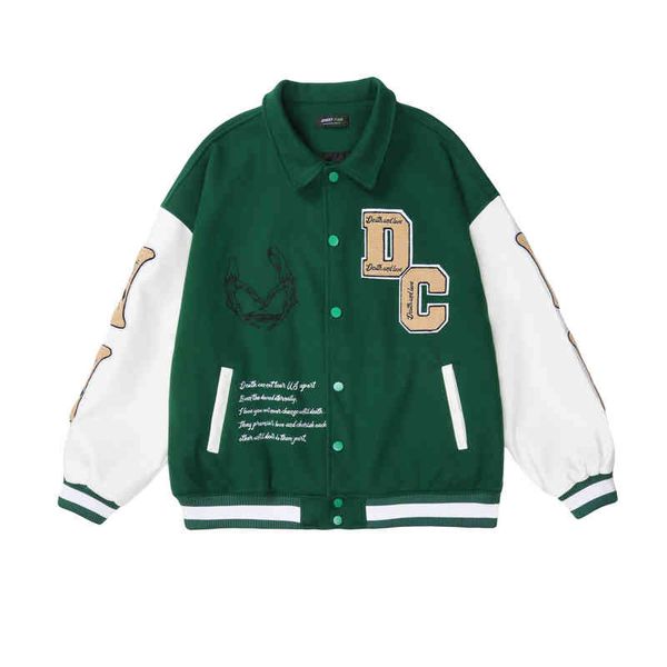 chaopai autumn and winter men's jacket cotton skeleton embroidery pu patchwork baseball suit lovers' same loose coat, Black;brown
chaopai autumn and winter men's jacket cotton skeleton embroidery pu patchwork baseball suit lovers' same loose coat, Black;brown