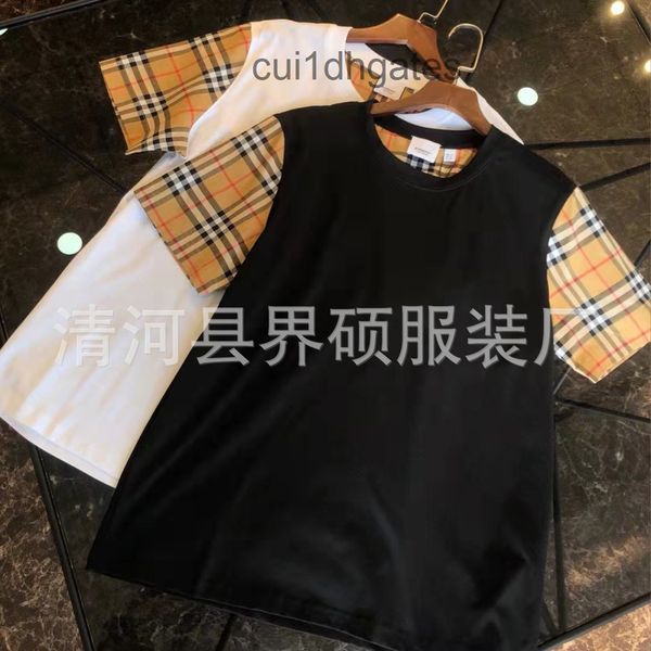2022 designer b br t shirt 2022 spring summer plaid stitching short sleeve couple t-shirt cotton loose pullover half, White
2022 designer b br t shirt 2022 spring summer plaid stitching short sleeve couple t-shirt cotton loose pullover half, White