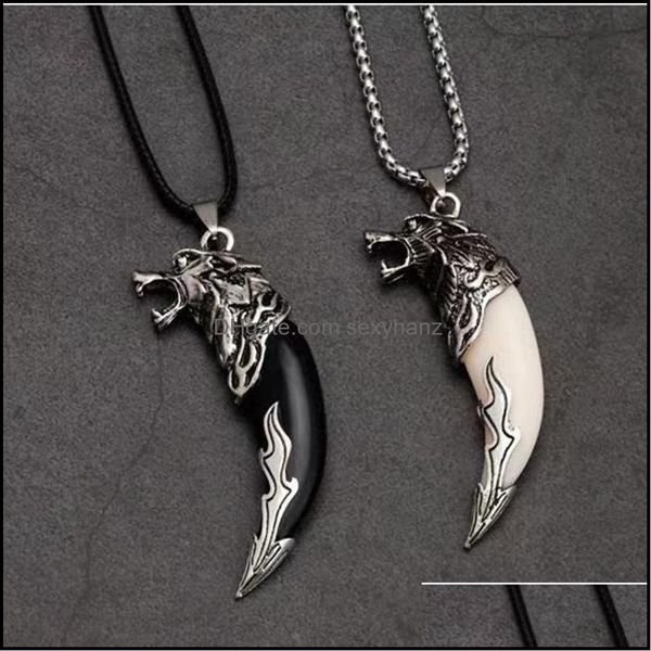 pendant necklaces pendants jewelry halloween gift wolf tooth mens lucky classic wolfs head amu dhds3, Silver
pendant necklaces pendants jewelry halloween gift wolf tooth mens lucky classic wolfs head amu dhds3, Silver