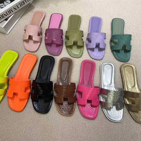 alligator pattern h leather slippers brand women slides slip on mules flats low heel summer lazy designer fashion flip flops lady party dres, Black
alligator pattern h leather slippers brand women slides slip on mules flats low heel summer lazy designer fashion flip flops lady party dres, Black