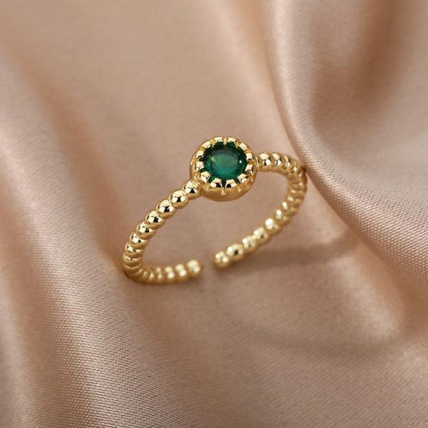 cluster rings round bead zircon for women adjustable open stainless steel gold plated finger ring couple wedding band engagement jewerly, Golden;silver
cluster rings round bead zircon for women adjustable open stainless steel gold plated finger ring couple wedding band engagement jewerly, Golden;silver