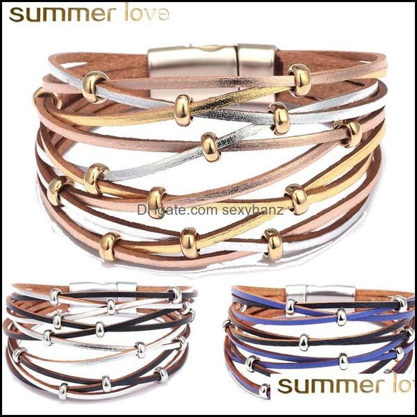 other bracelets jewelry handmade personalized beads leather for women men fashion mtiple layers charm gold sier wrap bracelet bangle wholesa, Golden;silver
other bracelets jewelry handmade personalized beads leather for women men fashion mtiple layers charm gold sier wrap bracelet bangle wholesa, Golden;silver