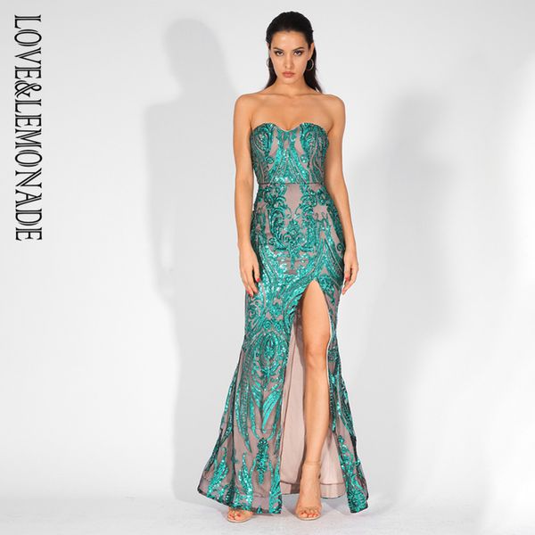 love&lemonade strapless cut out geometric pattern sequins bodycon maxi dress lm813422 green y200109, White;black
love&lemonade strapless cut out geometric pattern sequins bodycon maxi dress lm813422 green y200109, White;black