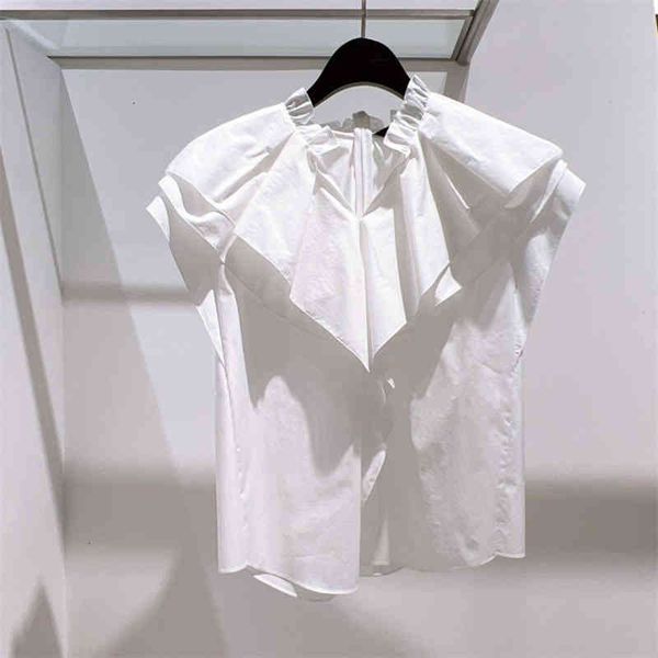 women's polos simple solid color wood ear edge short sleeve shirt minority summer college style aging, White
women's polos simple solid color wood ear edge short sleeve shirt minority summer college style aging, White